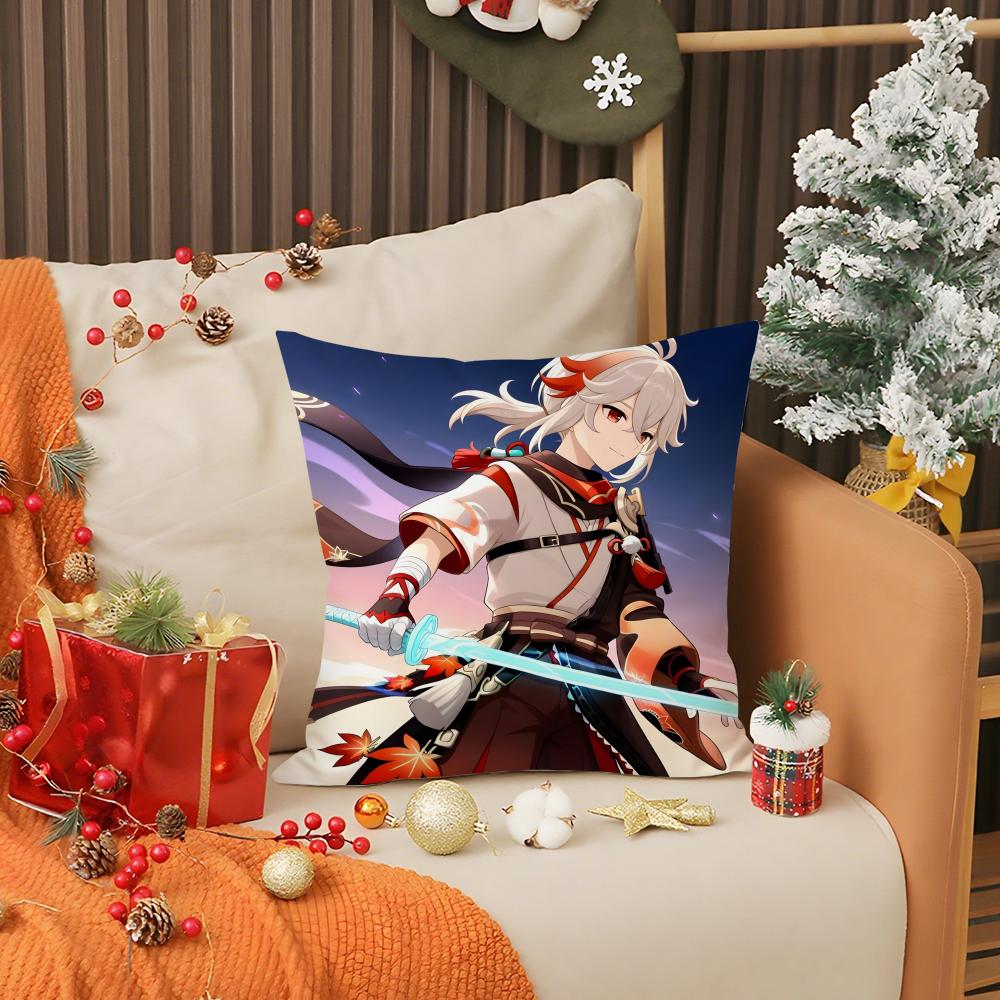 Game Genshin Impact Kaedehara Kazuha Pillow Case Double Sided Comfort Pillow Cover Fit Car Sofa Bedroom & Other Scenes