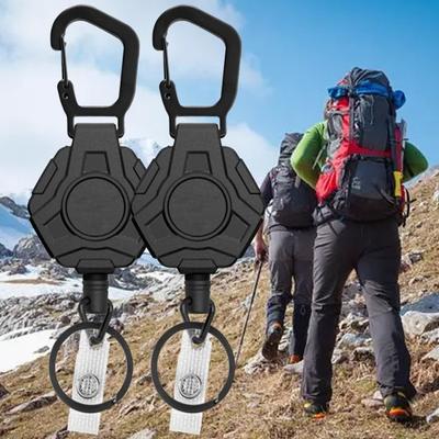 Karabinová spona Roztažitelný pružinový design Odolný proti pádu Proti ztrátě ABS Polygonální Venkovní Západkové háky