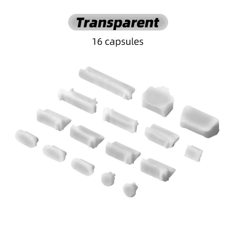 

HdooLink 16 шт. противопыльная заглушка для ноутбука пылезащитная пробка для ноутбука универсальная USB пылезащитная заглушка компьютерный интерфейс водонепроницаемый чехол прозрачный