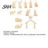 Festive Table Centerpieces for Christmas 13Pcs Wooden Nativity Scene Set, Mini Holy Family Figurines, Set Tabletop Manger Decorations Christan Indoor