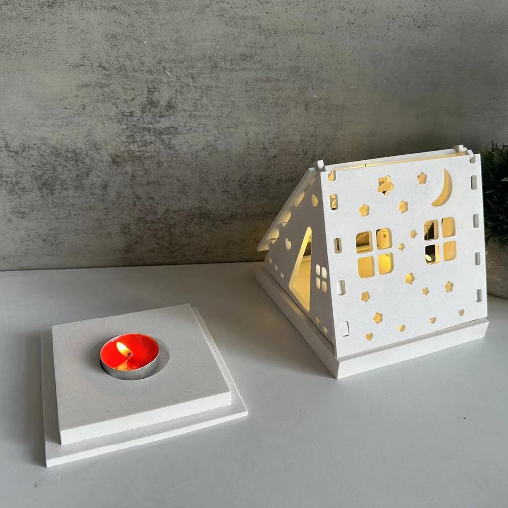 Sturdy Star and Moon Camping Tent Sturdy Silicone Mold Accessory for Practical Candle Holders and Plaster Decoration