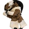 Cute puppy wool knitted scarf female winter Korean atmosphere student couple versatile warm scarf neck protection