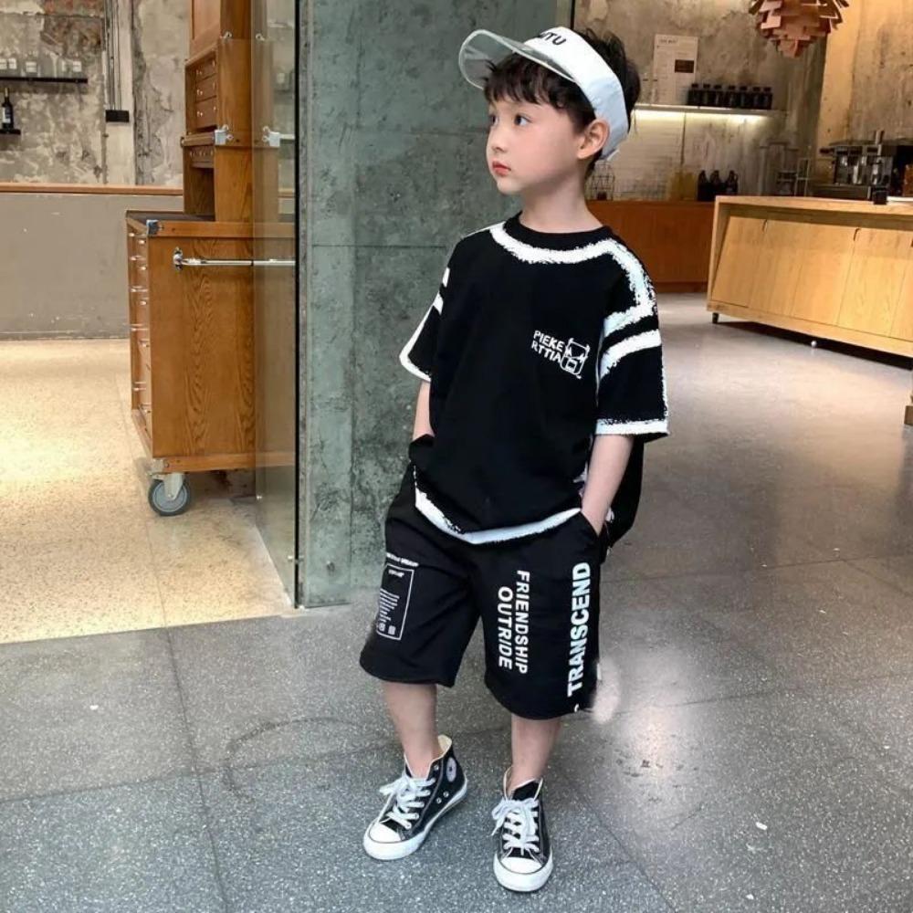 Boys' Summer Fashion Leisure Sports Fashion Clothing Set