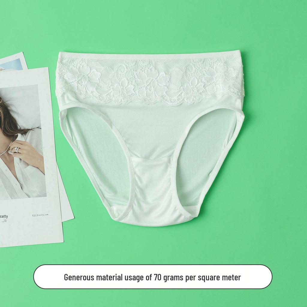 70g Pizzo 100% Seta di Gelso Intimo Triangolo Senza Cuciture a Vita Media - Sottile, Traspirante, Aderente ai Glutei Stile Estivo Donna