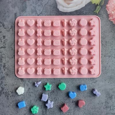 54 Cavities Animal Silicone Baking Mold DIY Bear Rabbit Chocolate Candy Jelly Cake Decor Mould Love Candle Soap Making Tool Gift