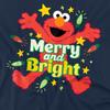 Sesame Street Unisex Adult Merry And Bright Elmo T-Shirt