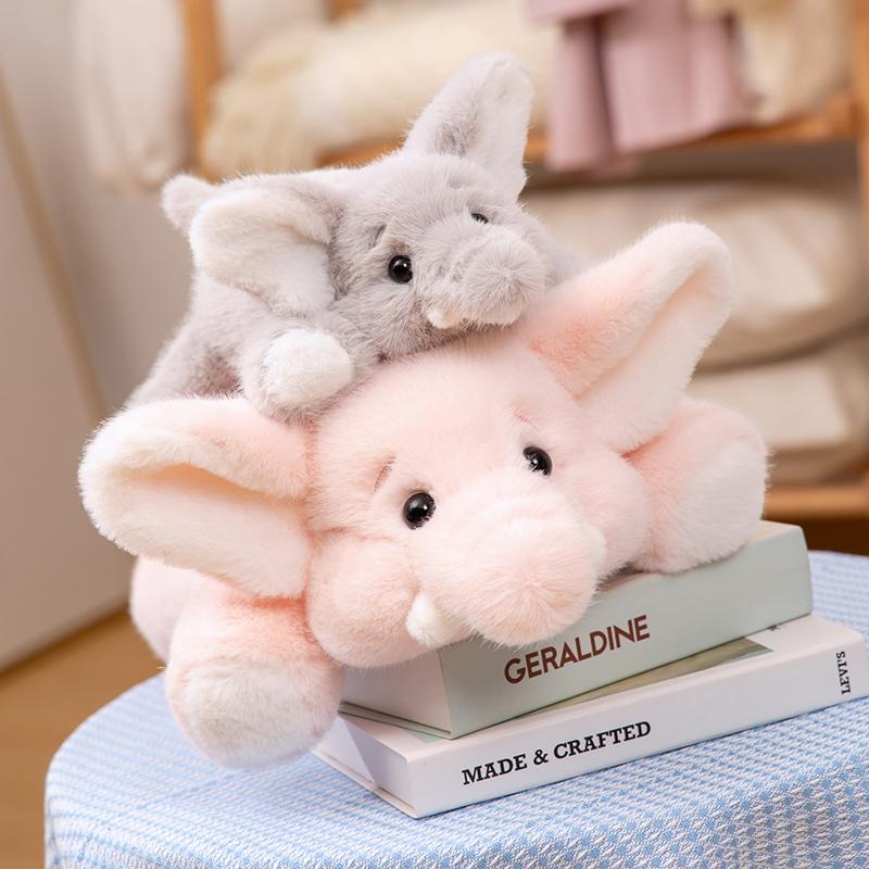 30/47cm Cute Elephant Plush Toy Very Soft Pink Grey Elephant Plushies Cuddly Doll Gifts Girl Kids