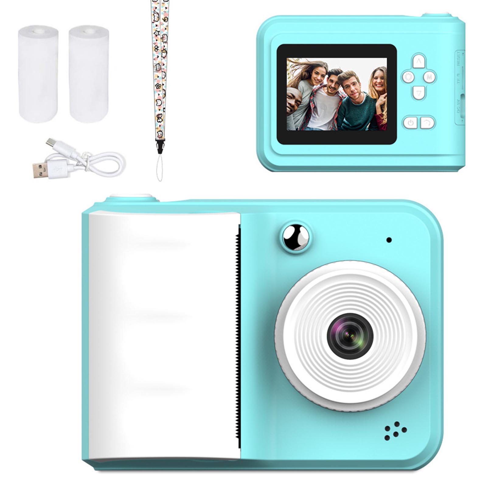 

Instant Print Child Digital Camera with Larger Viewing and High-Resolution Design Gift for Children s Day Thanksgiving синий