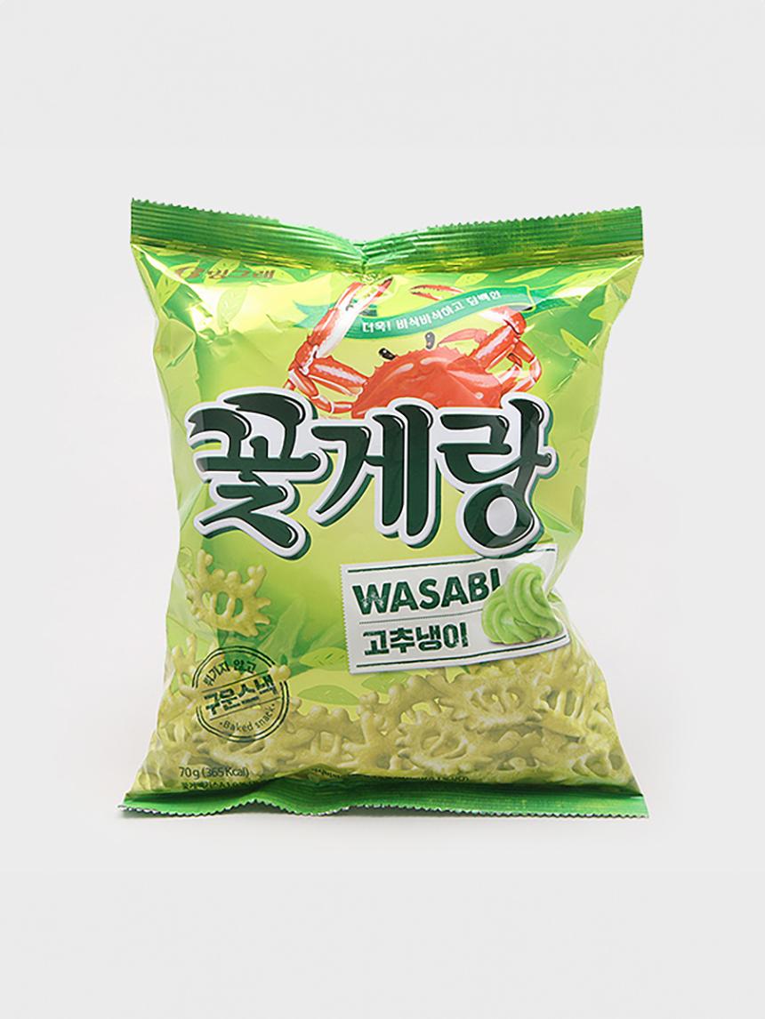 Binggrae Kkotgerang Wasabi Flavored Crab Chips 70g 1ea