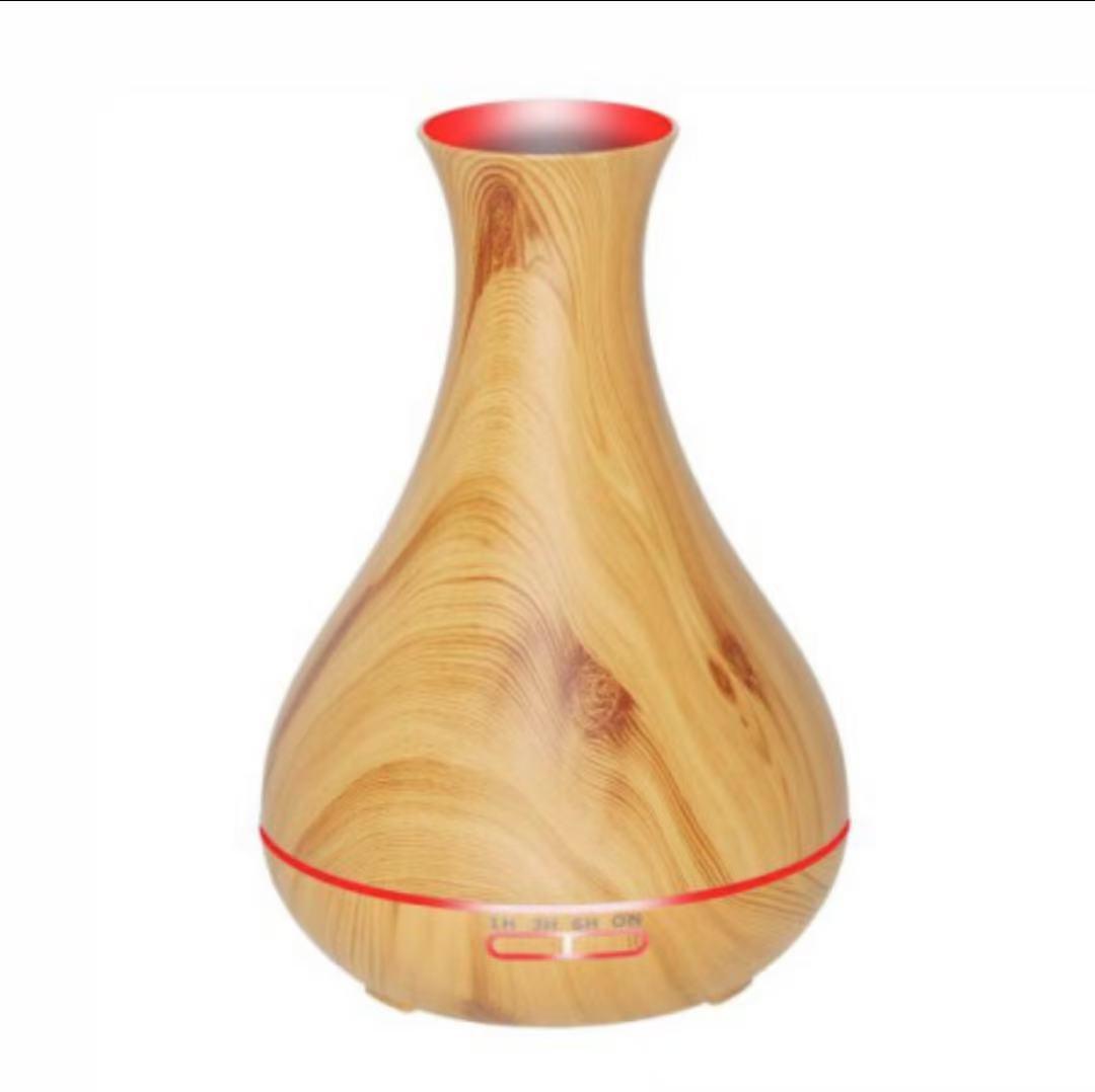 USB Humidifier with Auto Shut Off & 7 Color LED  Compact Air Moisturizer for Office & Home light wood grain