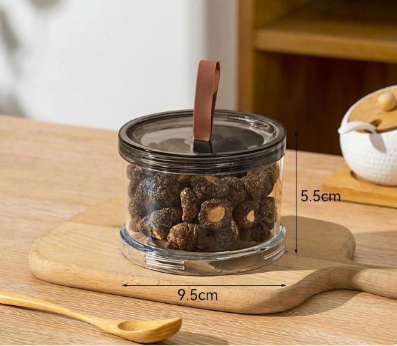 Dreischichtige runde Gewürzaufbewahrungsbox, Getreidelagerglas, Pfeffer- und Gewürzbehälter, Mehrschichtige versiegelte Aufbewahrungsbox