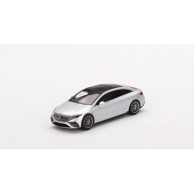 TrueScale Miniatures MINI GT Scale EQS 580 4MATIC Silver Metallic Finished Product 1/64 Mercedes-Benz Hi-Tech (Right-Hand Drive)