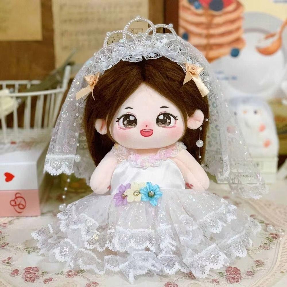 

1 Set Lace Doll Summer Dresses Set Princess Skirt Cotton Doll Lolita Outfit Dress Kids Girls Toys Style 6