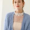 Girl Lace White Fake Collar for Women Casual High Neck Sweater Blouse Detachable Collars Ladies False Collar Neck Tie Decorative