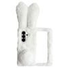 For Samsung Galaxy Z Fold7 5G Case Bunny Ears Winter Plush Hard PC Phone Cover