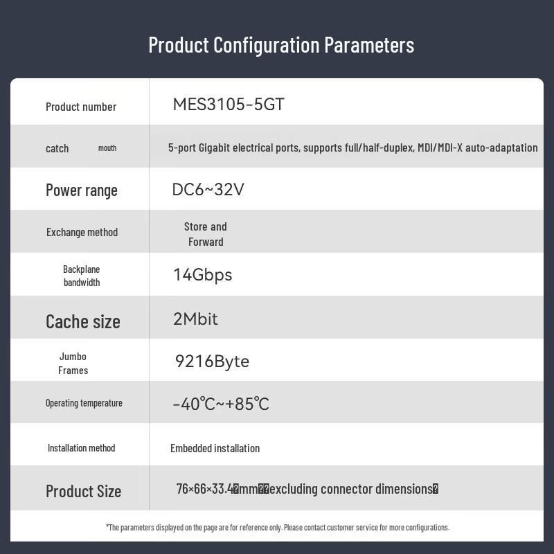 Maiwei MES3105-5GT 5-Port Gigabit Industrial Switch