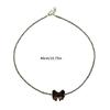 Stylish Bowknot/Heart Pendant Necklace Handmade Beaded Neckchain Bows Ornaments
