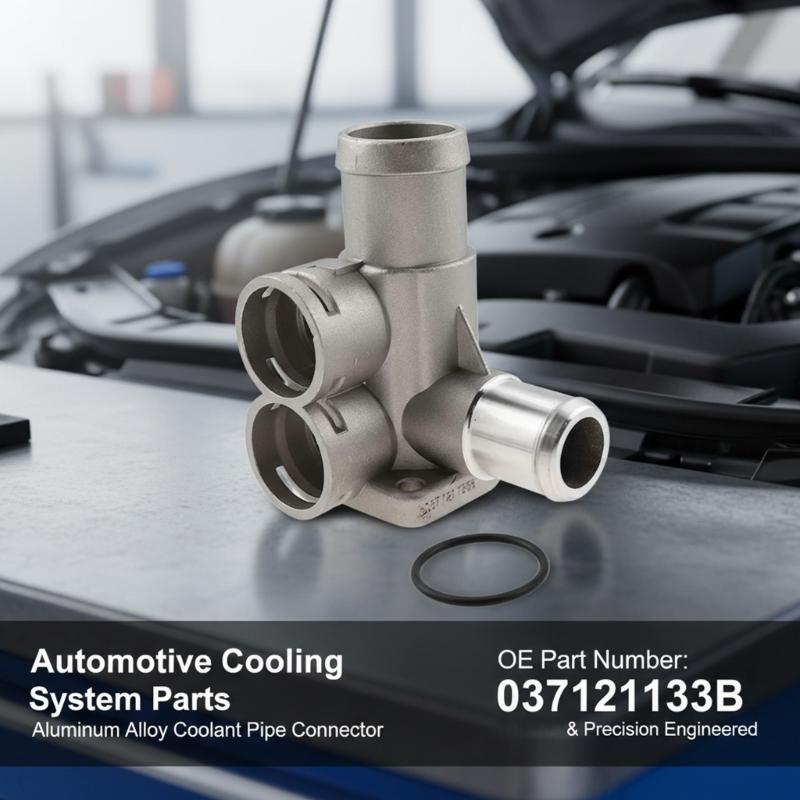 Einfache Installation Kühlkühlmittelschlauch für 80 100 Coupe Aluminium-Steckverbinder Flanschrohr 037121133B Ersatzteil