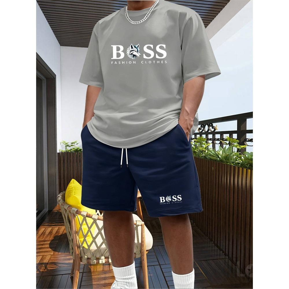 Men's Two-piece Sportswear Short Sleeved T-shirt and Pants Set Running and Fitness Sportswear 2026 Summer Big Discount