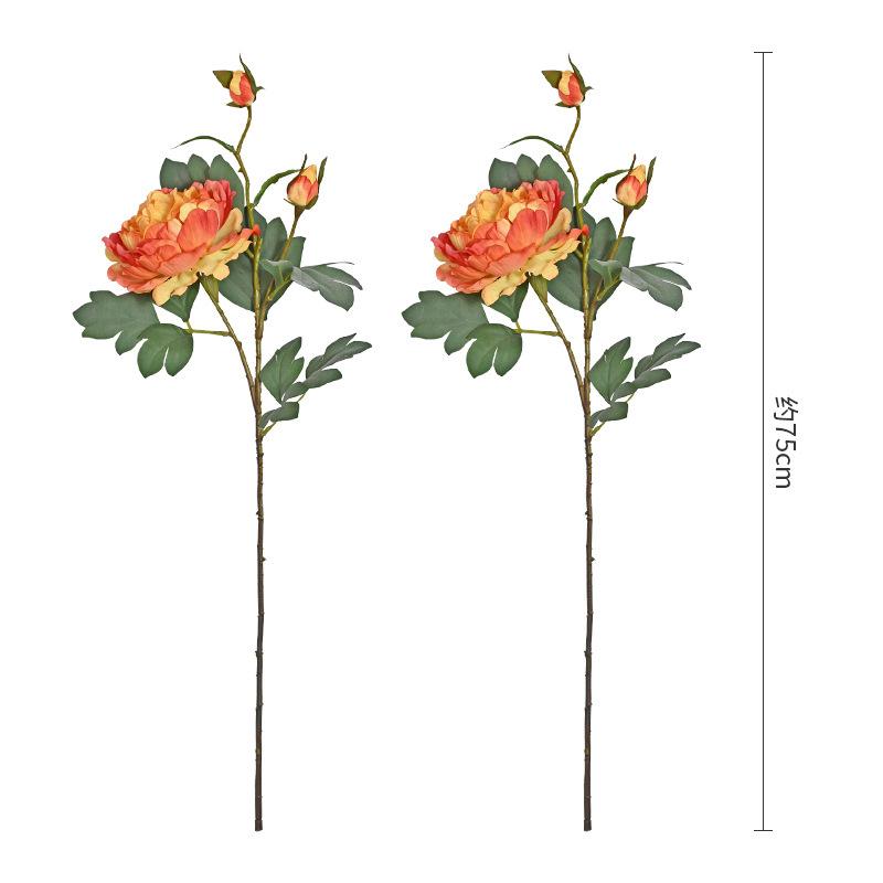 Simulation Single Branch Large Peony Flower Core-Wrapped Peony Peony Flower Wedding Decoration Road Lead Flower Arrangement Decoration Silk Flower