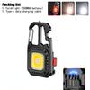 KDULIT LED Portable Keychain Flashlight Outdoor COB Work Light Emergency Lighting with Window Hammer Bottle Opener Lamp Camping