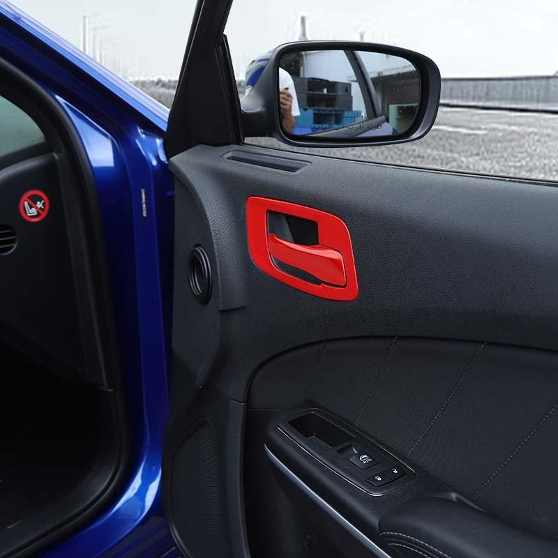  ABS Interior Door Handle Decoration Protective Cover Sticker Fit For Dodge Charger For 300C 2011 Up Exterior Accessories
