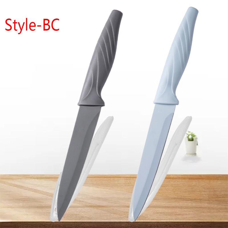 Three-color Fruit Knife Sharp Pocket Kitchen Fruit Knife Stainless Steel Knife with Non-slip Handle Paring Knife Cooking Cutter