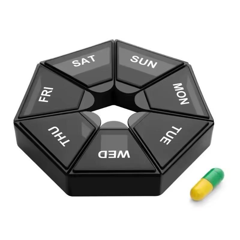 

Mini Small Portable Travel Vitamin Pill Box Pills Cases Container Organizer Storage Tablets 7 Days Grids Medicine Fish Oils