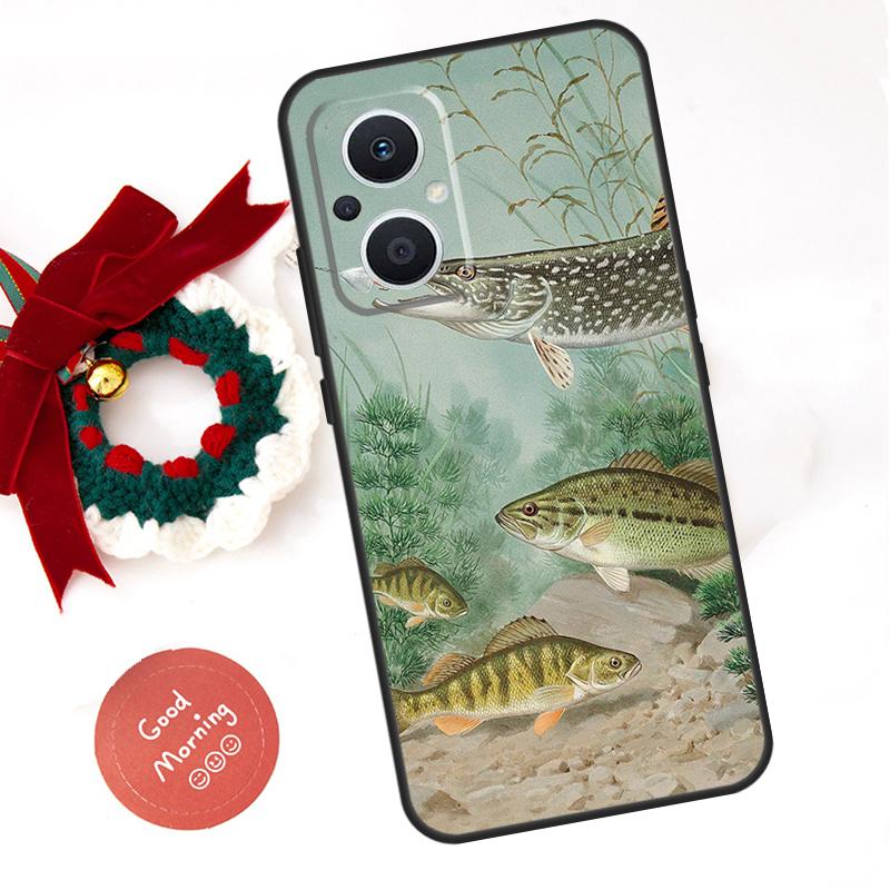 Art Fishing Lure Funda For OPPO Reno 8 Lite 10 11 12 13 14 Pro 11F 12F 13F 14F OPPO Find X8 X5 X6 X9 Pro Case