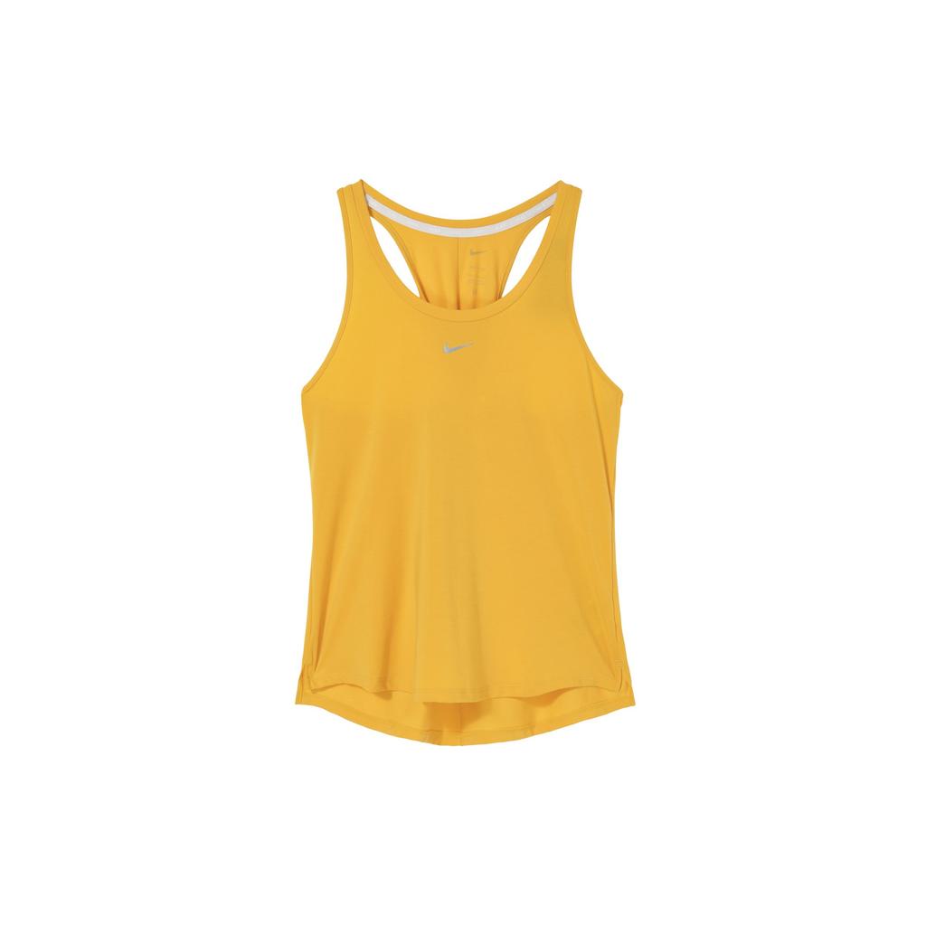 Nike One Luxe Df Std Tw Tank Logo Print Solid Color Sleeveless Sports Vest Women Tops Yellow DD4909-752