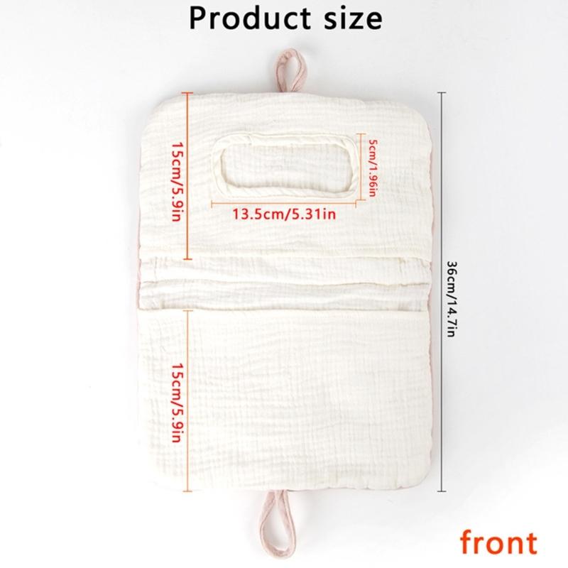 Multi Purpose Cotton Diaper Organsier Case Bag with Double Storage Compartments for Infant Toddler Bed Accessories
