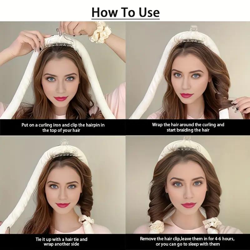 Solid Color Polka Dot Twist Hair Clip for Women Elegant Hairband Lazy Fashion Hair Curler Hair Accessories