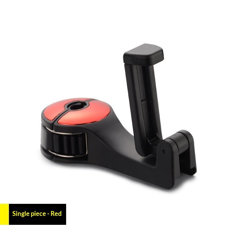 2-in-1 No Drill Car Headrest Phone Holder Hidden Rear Seat Lock Hook for Vehicle Back Seat Phone Mount Accessory