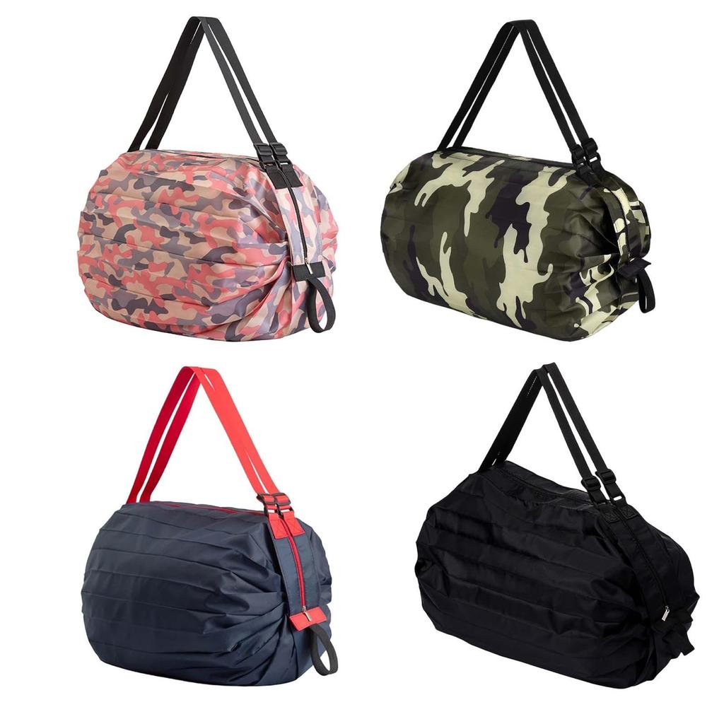 Foldable Grocery Storage Tote Adjustable Shoulder Strap Container Case Pouch Portable Reusable