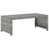 5 Piece Garden Lounge Set with Cushions Poly Rattan Grey
