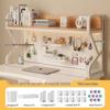Multifunctional Student Desk Organizer: Multi-Layer Bookshelf & Pegboard