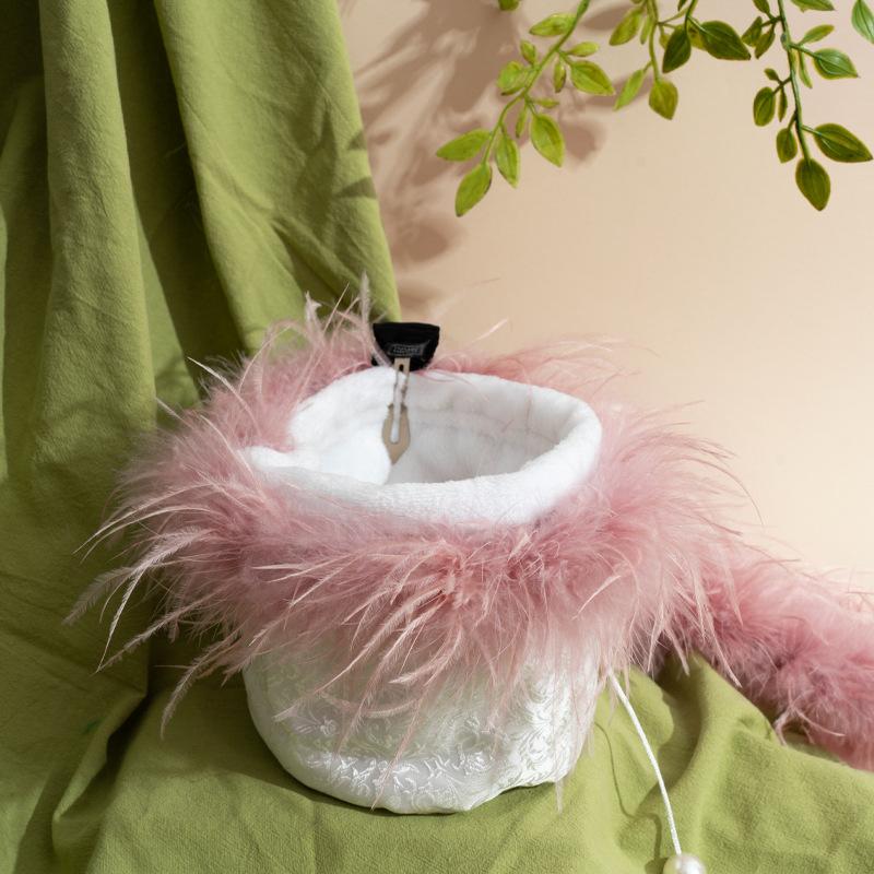 Colored Feather Strips 8-10 Ostrich Hair Top Strips Dance Clothes Hairpin Diy Decorative Materials Clothing Transformation Accessories