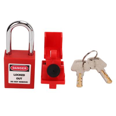 Clamp Type Circuit Breaker Lock with Keys Power Switch Padlock Lockout Tagout Lock Set