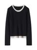 Women's Half-Zip Round Neck Wool Two-Piece Sweater - Spring/Autumn 2026 Edition
