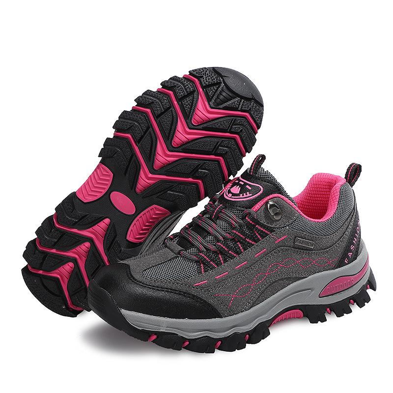 Chaussures De Randonnée Pour Femme - Montantes, Légères Et Antidérapantes - Pour Automne/Hiver - Lacets