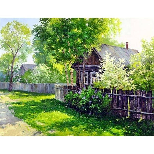 5D bricolaj broderie cu diamant peisaj natural pădure pictură cu diamant peisaj lac artizanat complet rotund burghiu pătrat cadou decor