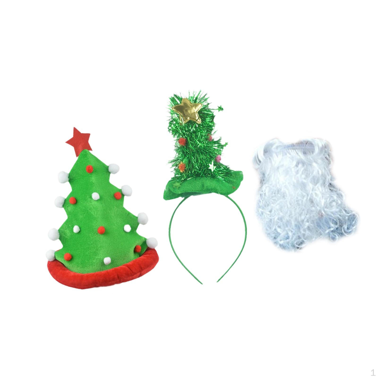 

3Pcs Christmas Costume Accessories Funny Fake Beard for Holiday Family Gathering