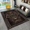 Viking Norse Mythology God Loki Rune Area Rug,Carpet Rug for Living Room Bedroom Sofa Doormat Kitchen Decor,Non-slip Floor Mat