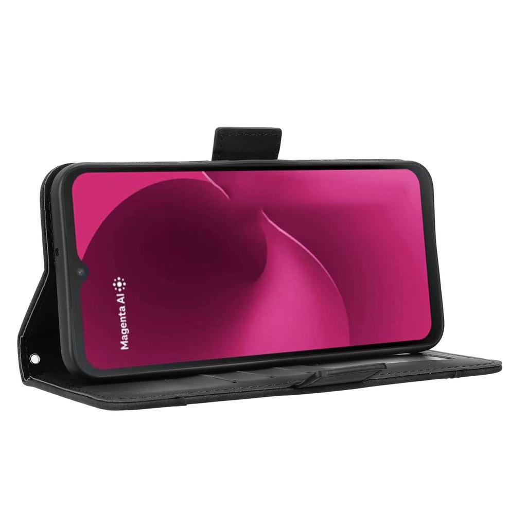 For T-Mobile T Phone 3/T-Mobile REVVL 8 Leather Case Phone Wallet Cover with Multiple Card Slots