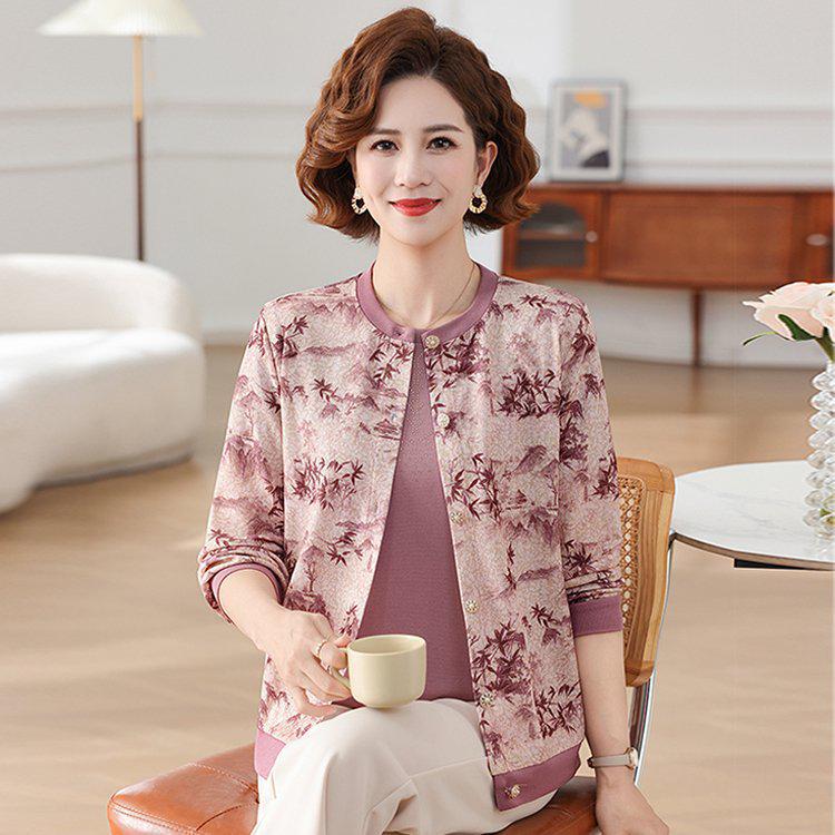 Women's Spring & Autumn Fashion: Loose Two-Piece Set with Round Neck Cardigan & Knitted Top