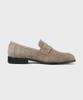 Firenze Atelier Standard U-Tip Suede Penny Loafers 4050-Qs [Ash Beige]