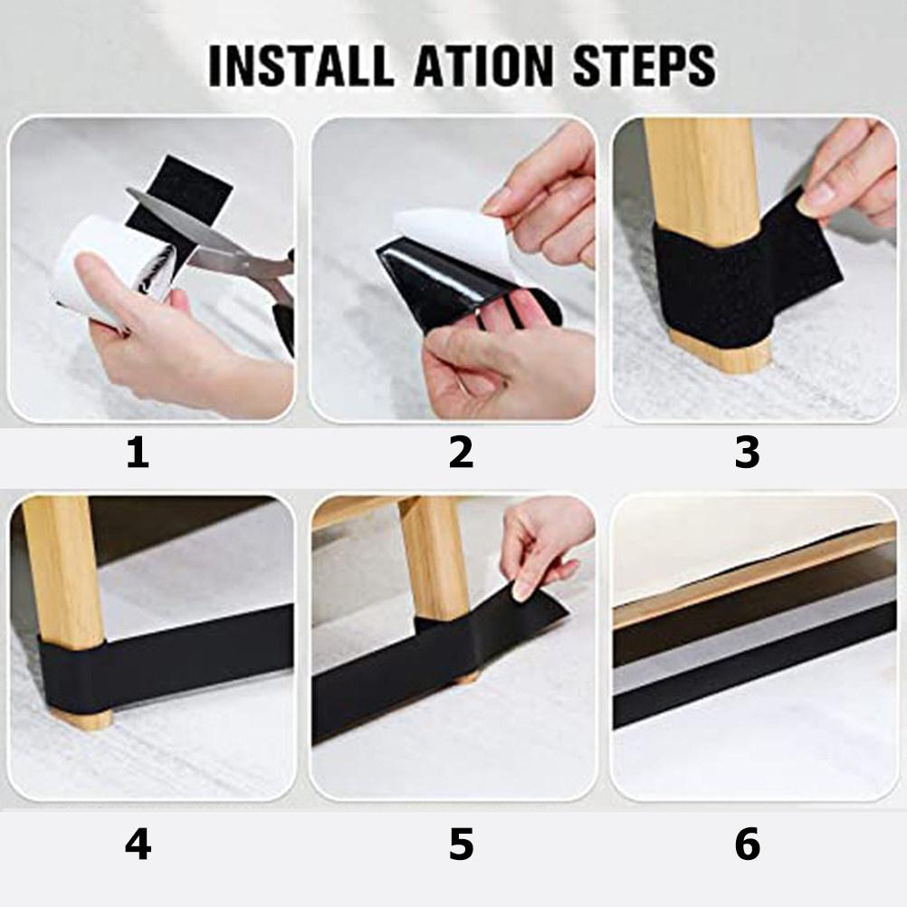 1 Set Cinturino Bloccante Sotto Divano in Nylon Regolabile Riempitivo Spazio Mobili per Divano Letto Tavolo Armadio Sicuro Morbido Delicato sul Pavimento