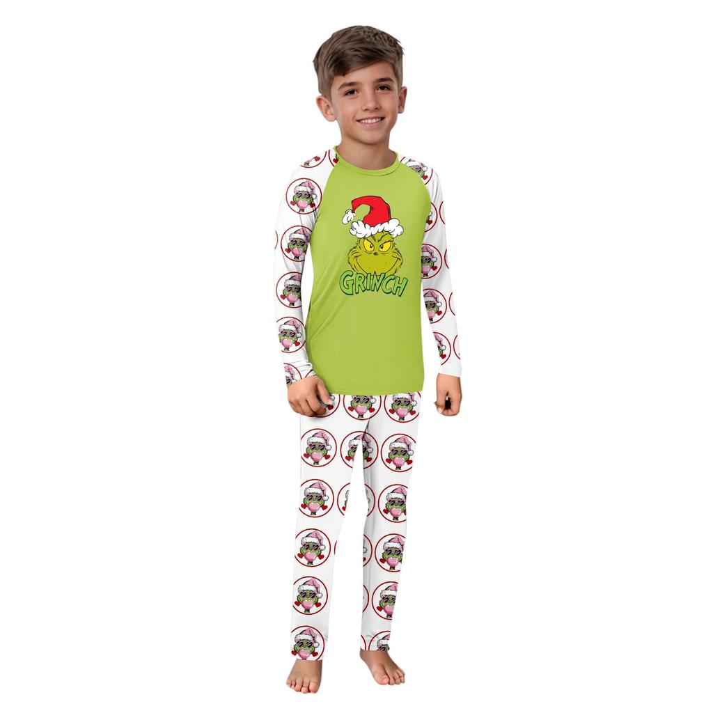Christmas Prints Family Matching Long Sleeve Tops+Pants Set Family Matching Sets