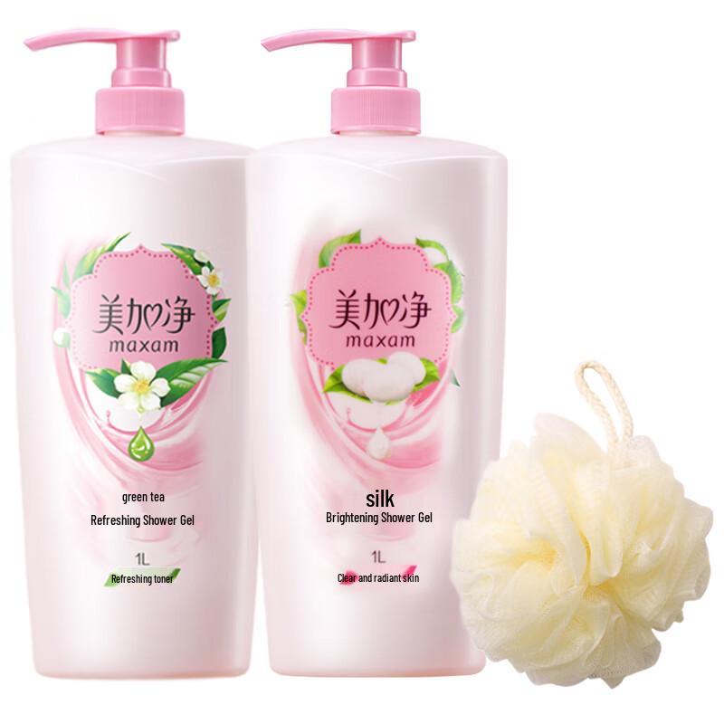 Meijiangju Shower Gel Duo Pack with Bath Ball