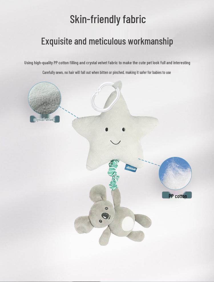 Cartoon Animal Pull Bell Baby Music Box & Car Hanging Toy